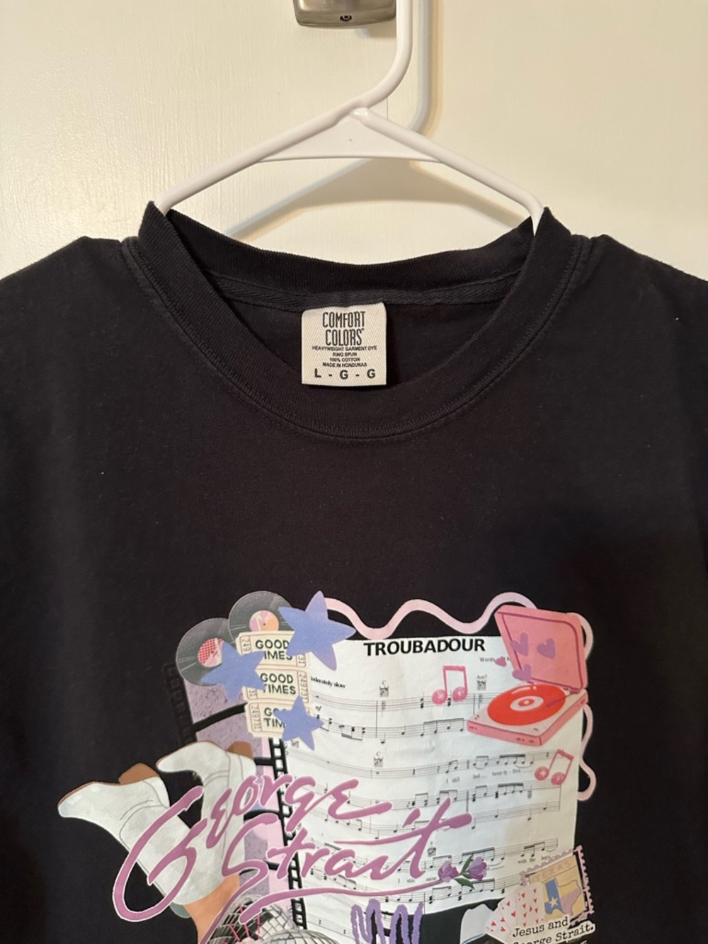 Black Graphic Tee with rodeo western country concert Print - Picture 3 of 3